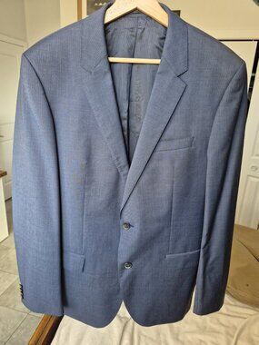 Men's Navy Hugo Boss Virgin Wool Three Piece Suit
